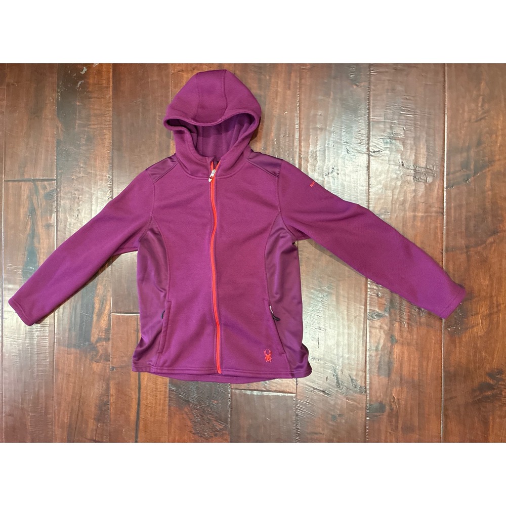 Spyder Alayna Full Zip Hoodie Womens XL SPFDD125-509 Waffle Knit Fleece Jacket